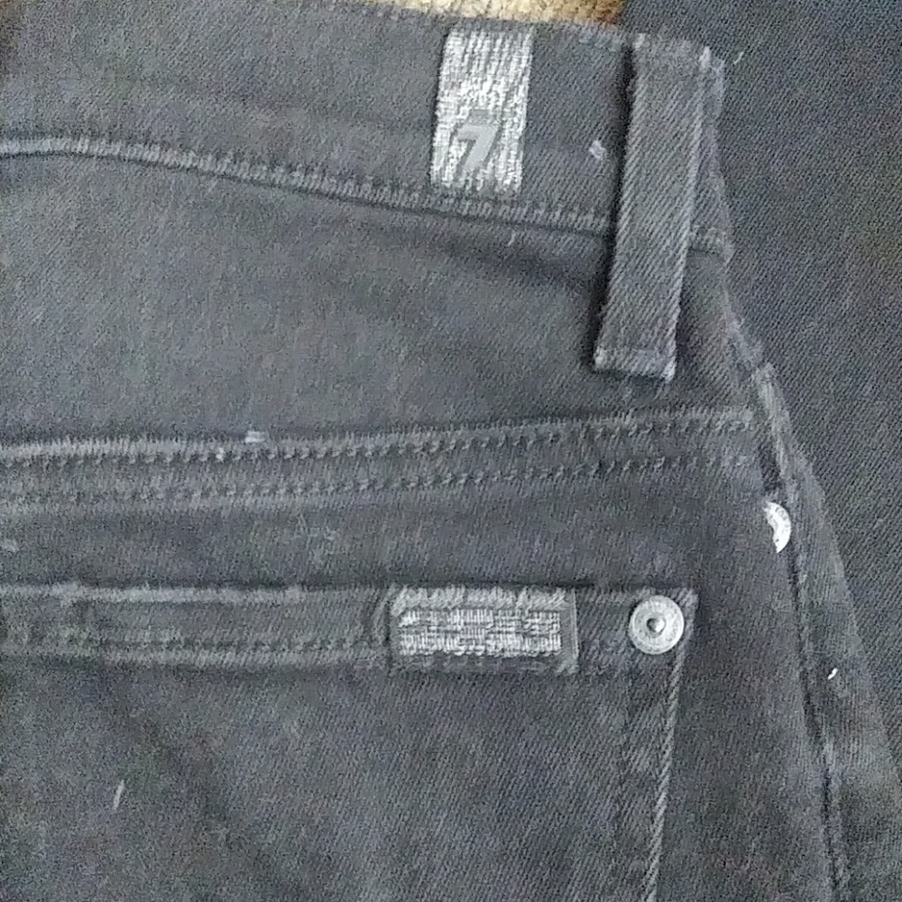7 for all mankind distressed skinny jeans sz25 - Picture 5 of 6